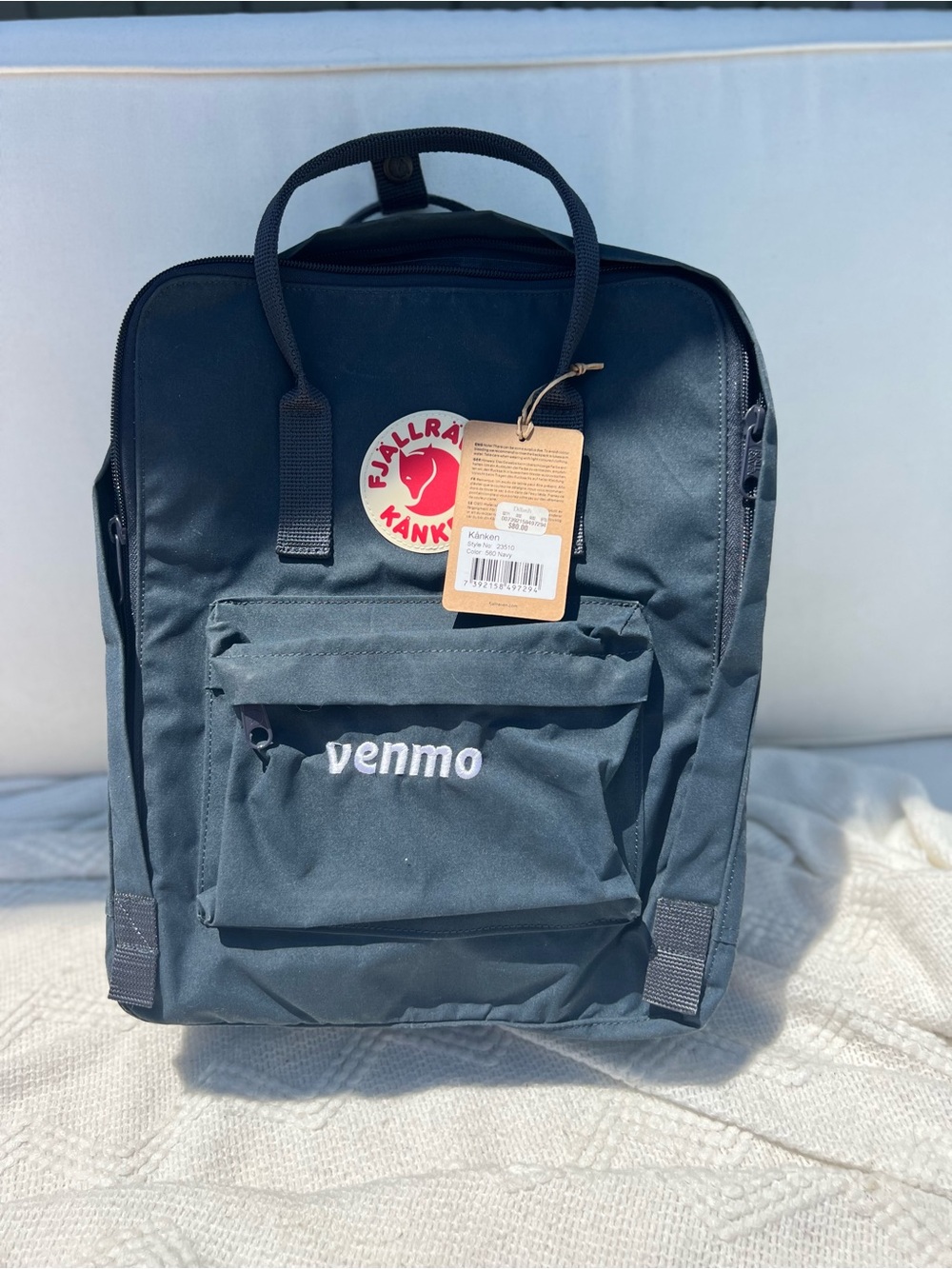 Kånken Venmo Branded Dusty Navy Blue Backpack